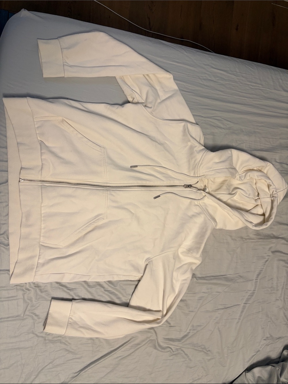 H&M Cream Zip-Up Hoodie